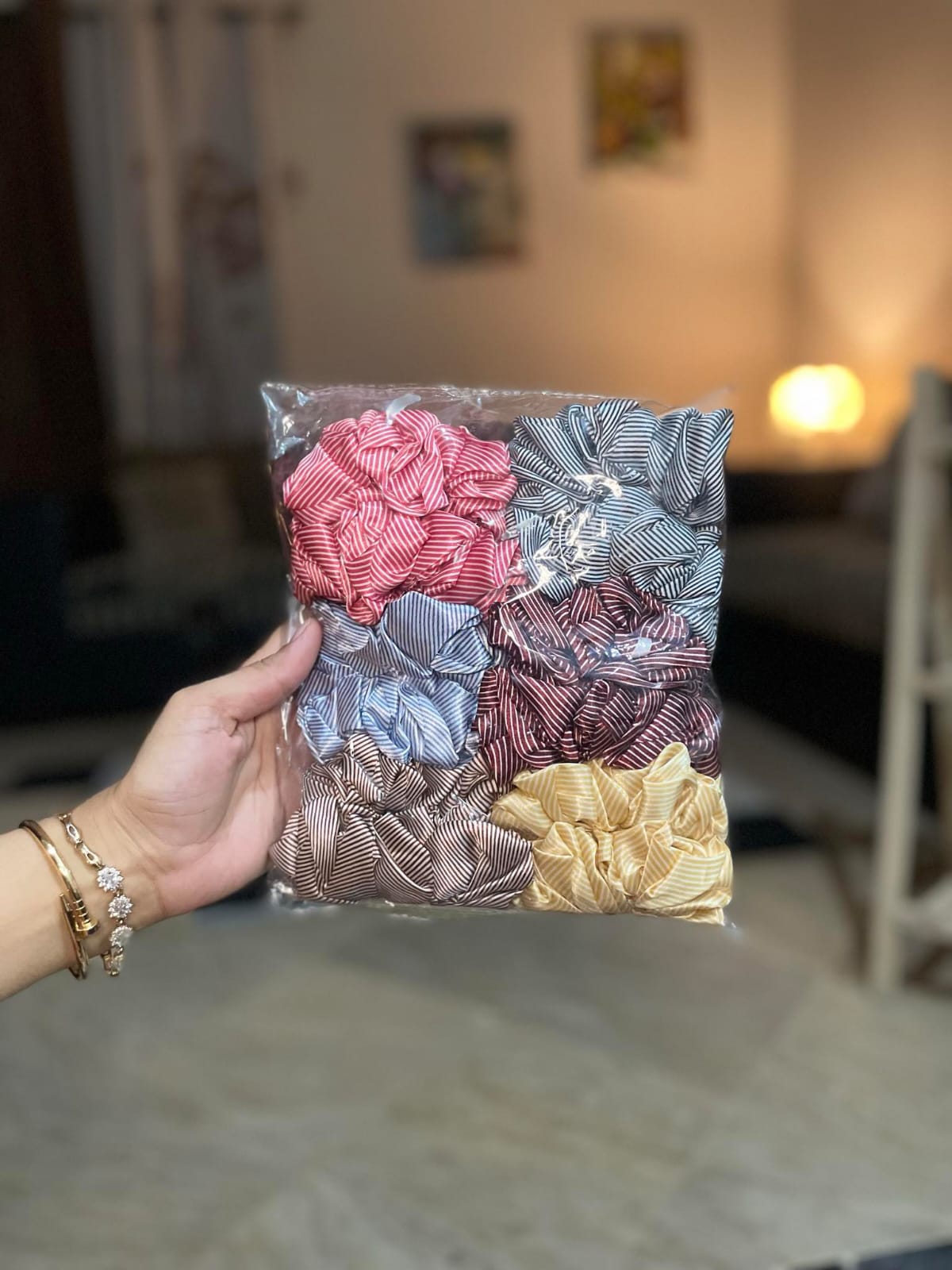 Scrunchies - ( Pair Of 3 ) polka dots