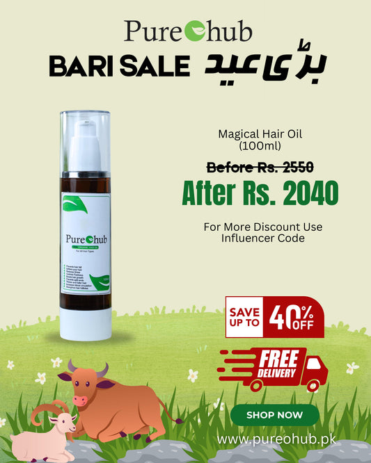 MAGICAL HAIR OIL ACRYLIC BOTTLE  EID UL ADHA DEAL