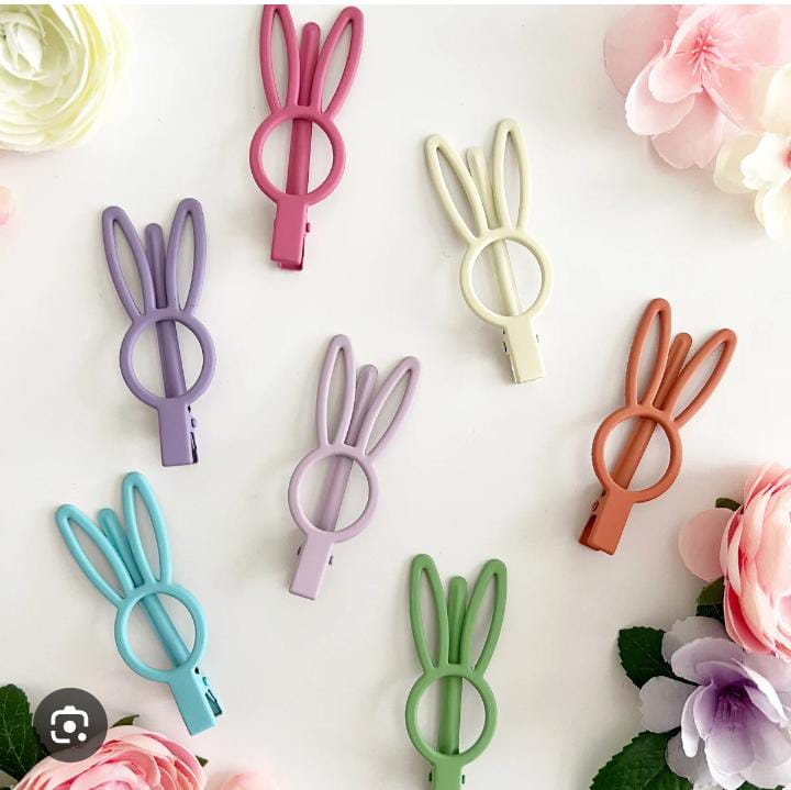 BUNNY EAR HAIR CLIPS   ( PACK OF 10 )