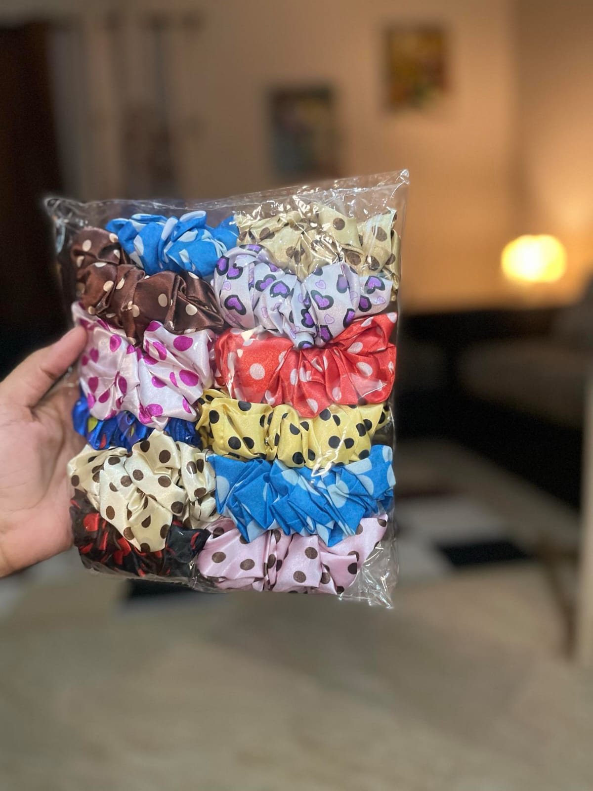 Scrunchies - ( Pair Of 3 ) polka dots
