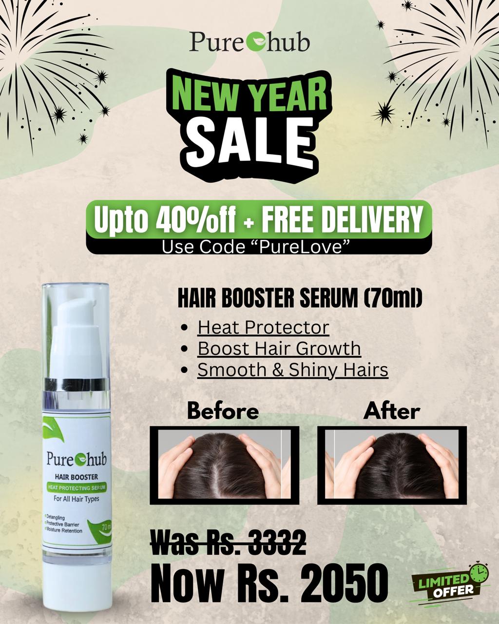 Hair Booster Serum   70 ml  – Daily Use &amp; Heat Protection