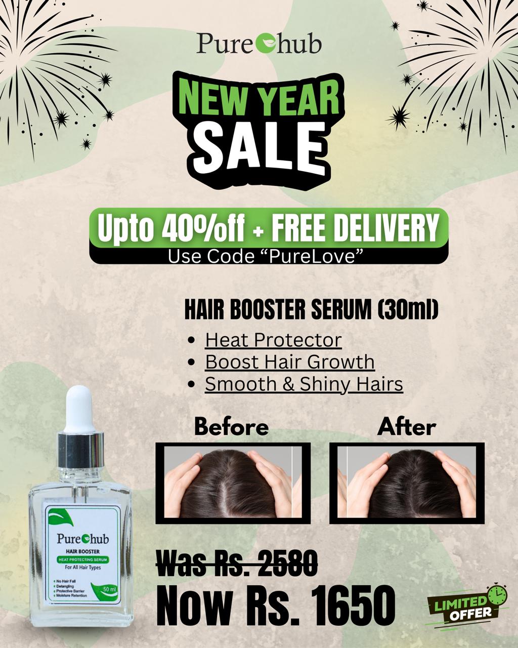 Hair Booster Serum 30 ml – Daily Use & Heat Protection.
